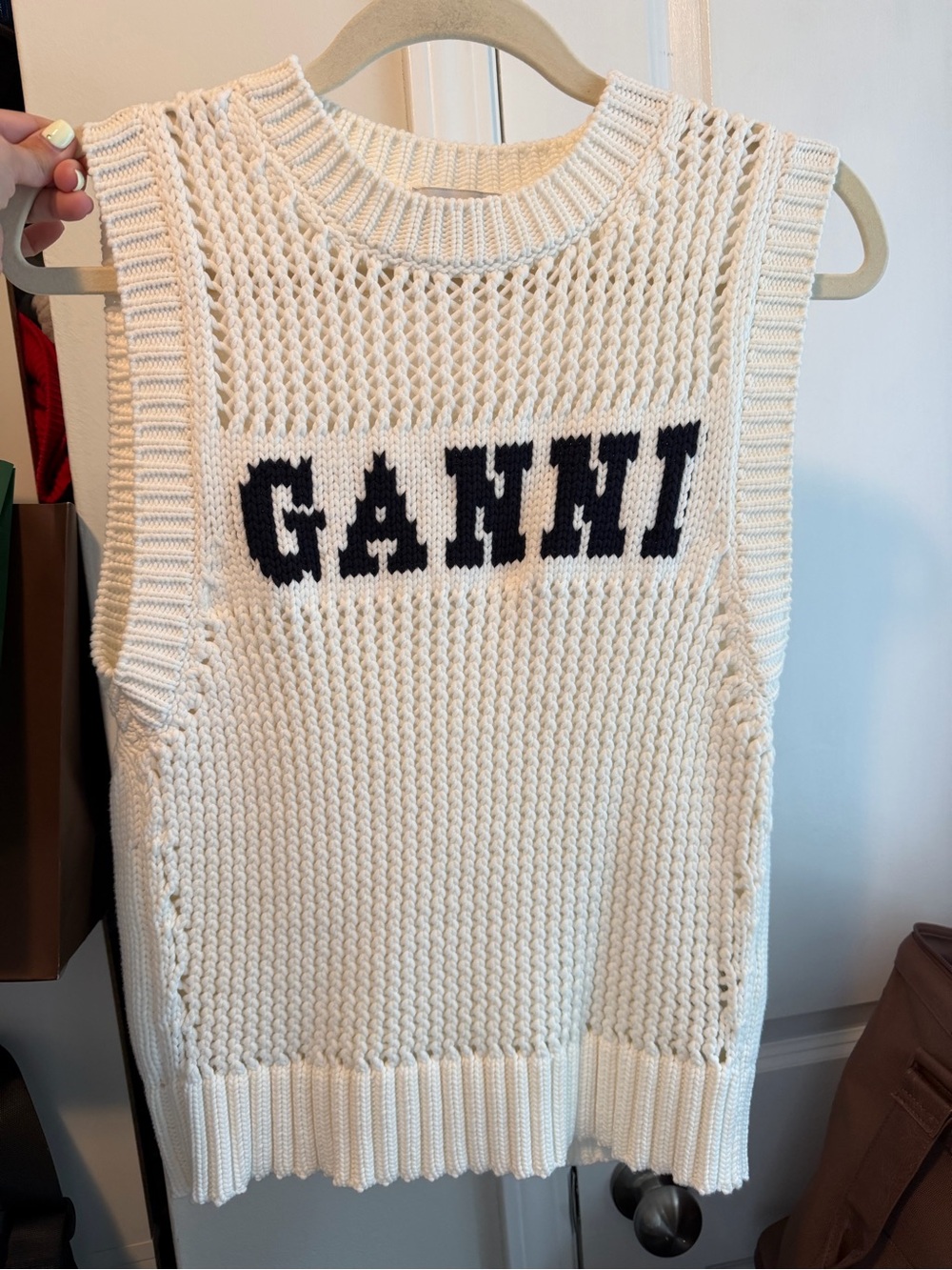 Ganni Cotton Sweater Vest
